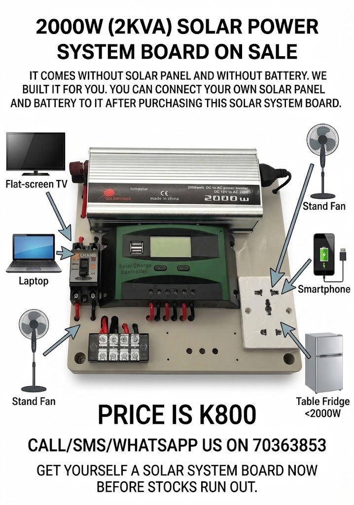2000W 2KVA solar power system board